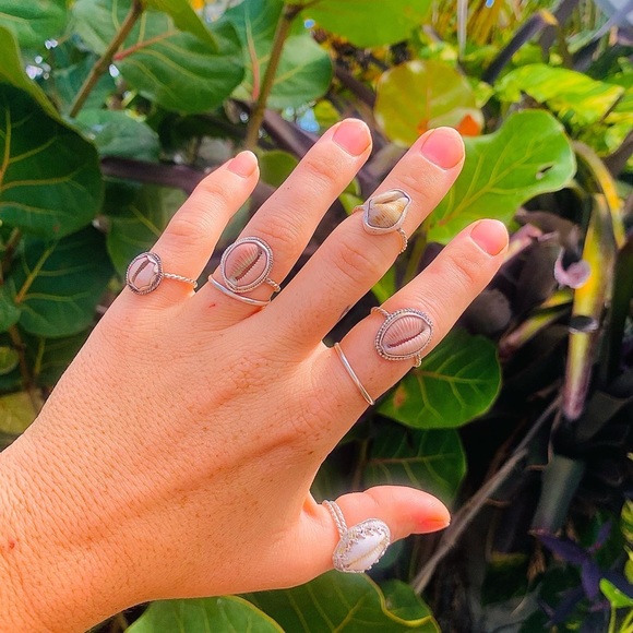 *SOLD* Puka dove shell Sea sterling & fine silver soldered adjustable … - Picture 8 of 8